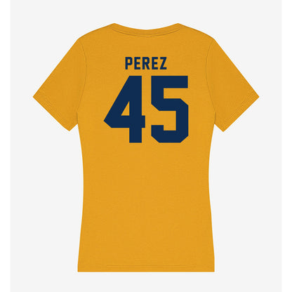 West Virginia - NCAA Baseball : David Perez - Women's V-Neck T-Shirt-1