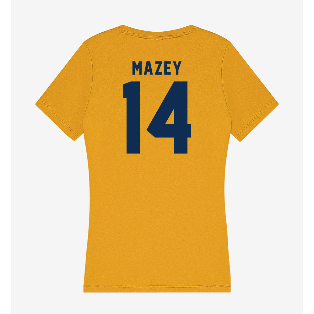 West Virginia - NCAA Baseball : Weston Mazey - Women's V-Neck T-Shirt-1