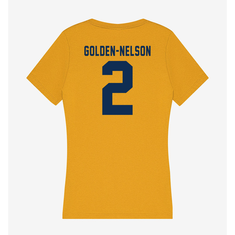 West Virginia - NCAA Football : Devonte Golden-Nelson - Women's V-Neck T-Shirt-1
