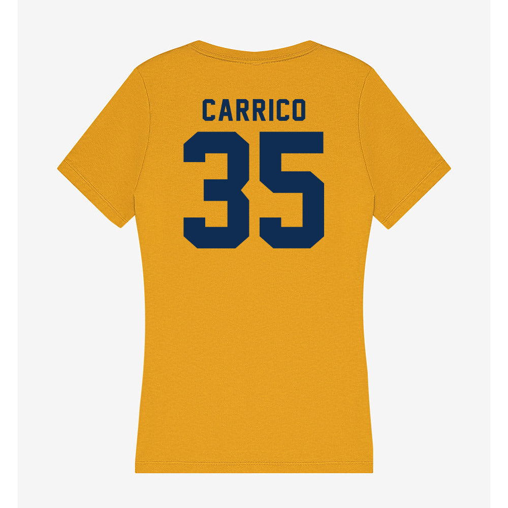 West Virginia - NCAA Football : Reid Carrico - Women's V-Neck T-Shirt-1