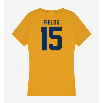 West Virginia - NCAA Men's Basketball : Jackson Fields - Women's V-Neck T-Shirt-1