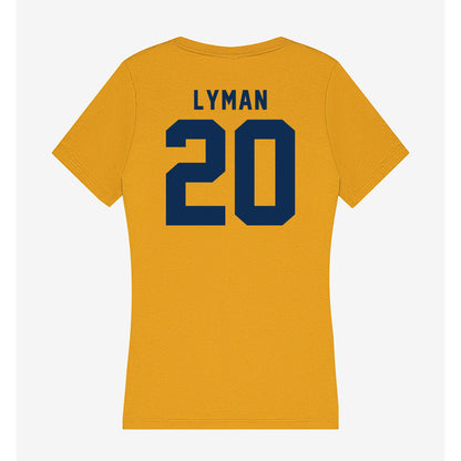 West Virginia - NCAA Baseball : Luke Lyman - Women's V-Neck T-Shirt-1