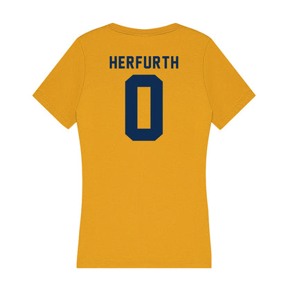 West Virginia - NCAA Women's Soccer : Bailey Herfurth - Women's V-Neck T-Shirt-1