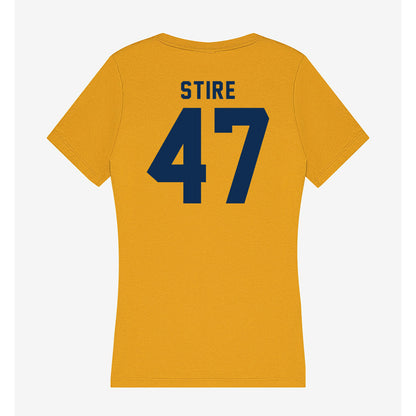 West Virginia - NCAA Football : Aidan Stire - Women's V-Neck T-Shirt-1