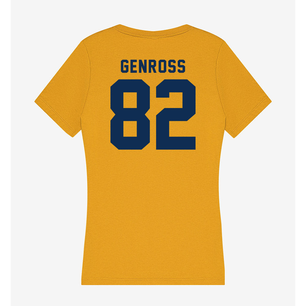 West Virginia - NCAA Football : Greg Genross - Women's V-Neck T-Shirt-1