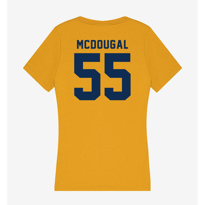 West Virginia - NCAA Baseball : Ben McDougal - Women's V-Neck T-Shirt-1