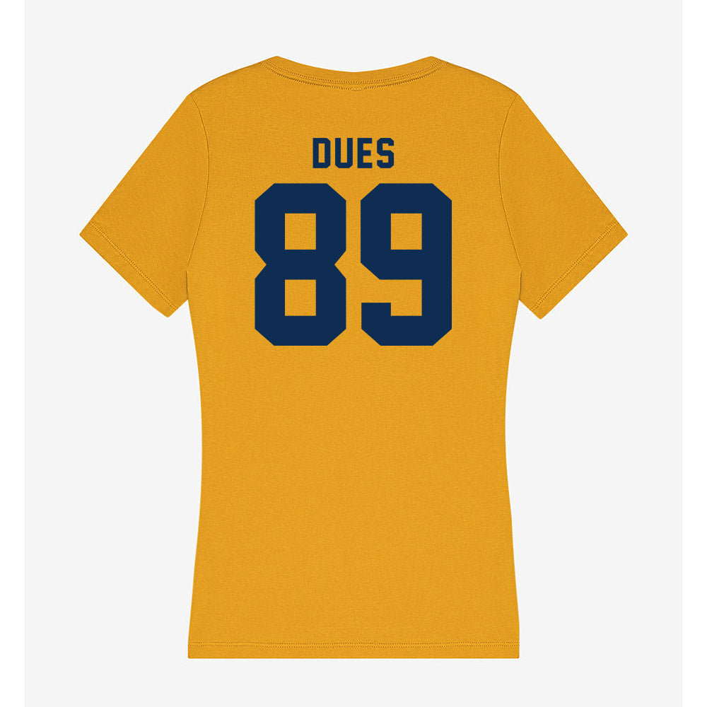 West Virginia - NCAA Football : Tyshawn Dues - Women's V-Neck T-Shirt-1