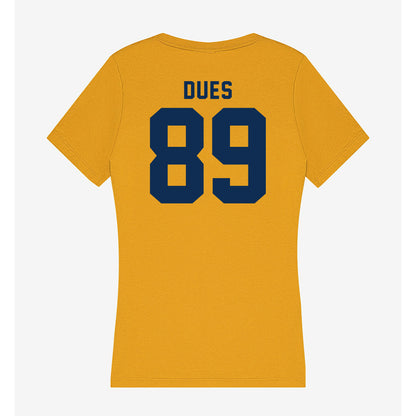 West Virginia - NCAA Football : Tyshawn Dues - Women's V-Neck T-Shirt-1