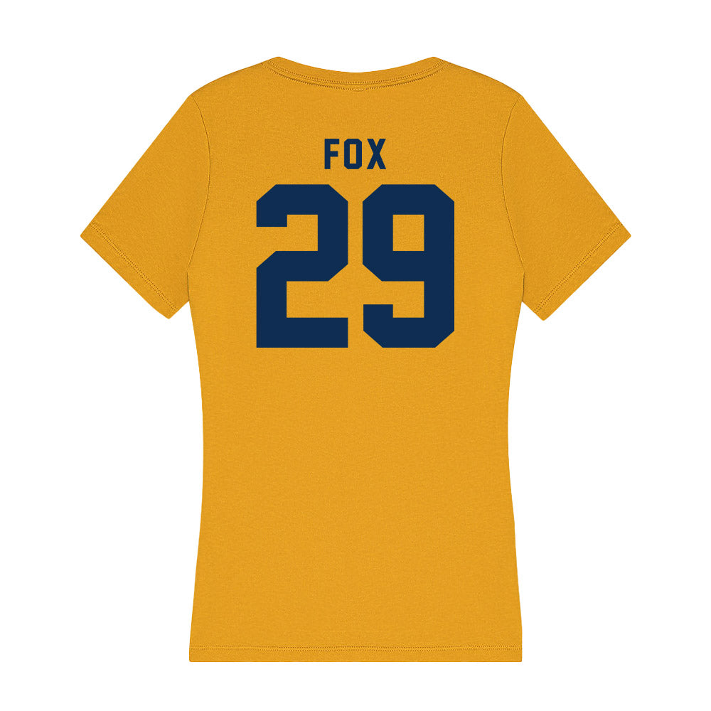 West Virginia - NCAA Football : Preston Fox - Women's V-Neck T-Shirt-1