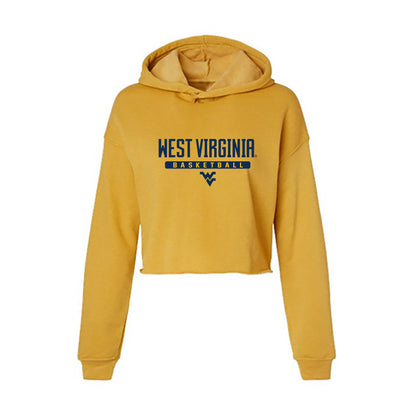 West Virginia - NCAA Women's Basketball : Kierra Wheeler - Women's Crop Fleece Hoodie-0