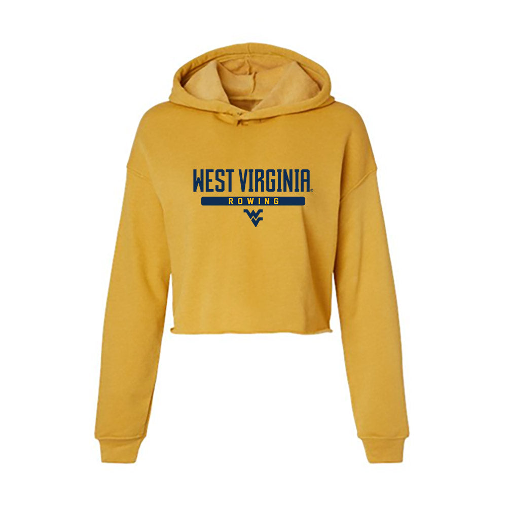 West Virginia - NCAA Women's Rowing : Grace Fay - Women's Crop Fleece Hoodie-0