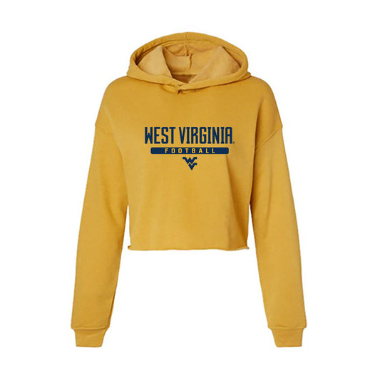 West Virginia - NCAA Football : Jackson Biser - Women's Crop Fleece Hoodie-0