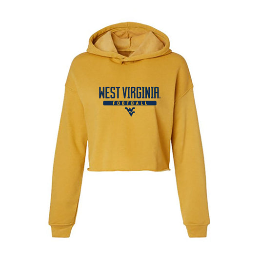 West Virginia - NCAA Football : Garnett Hollis Jr - Women's Crop Fleece Hoodie-0