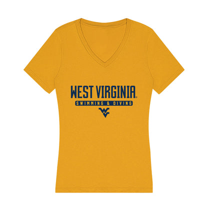 West Virginia - NCAA Men's Swimming & Diving : Preston Bennett - Women's V-Neck T-Shirt-0