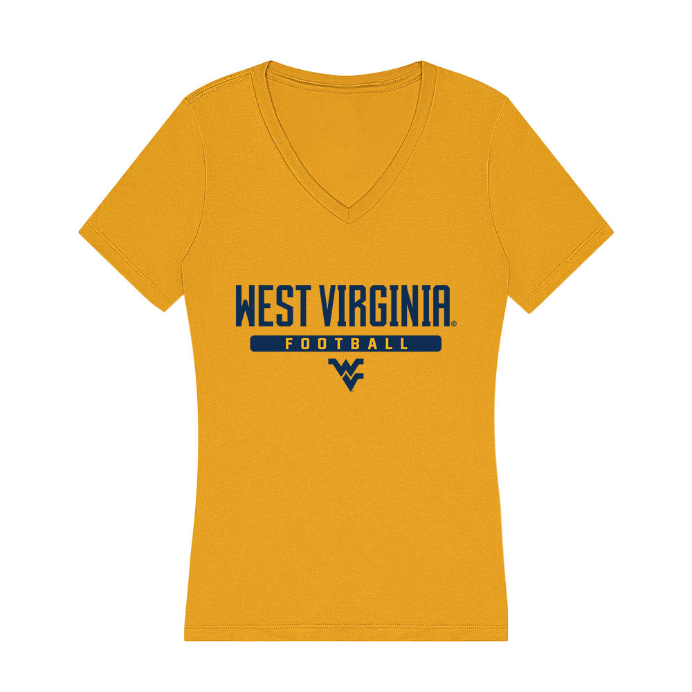 West Virginia - NCAA Football : Keyshawn Robinson - Women's V-Neck T-Shirt-0