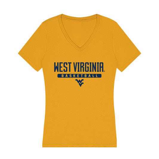 West Virginia - NCAA Men's Basketball : Toby Okani - Women's V-Neck T-Shirt-0