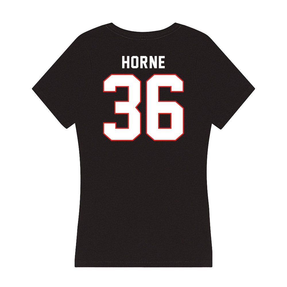Texas Tech - NCAA Football : Justin Horne - Women's V-Neck T-Shirt-1