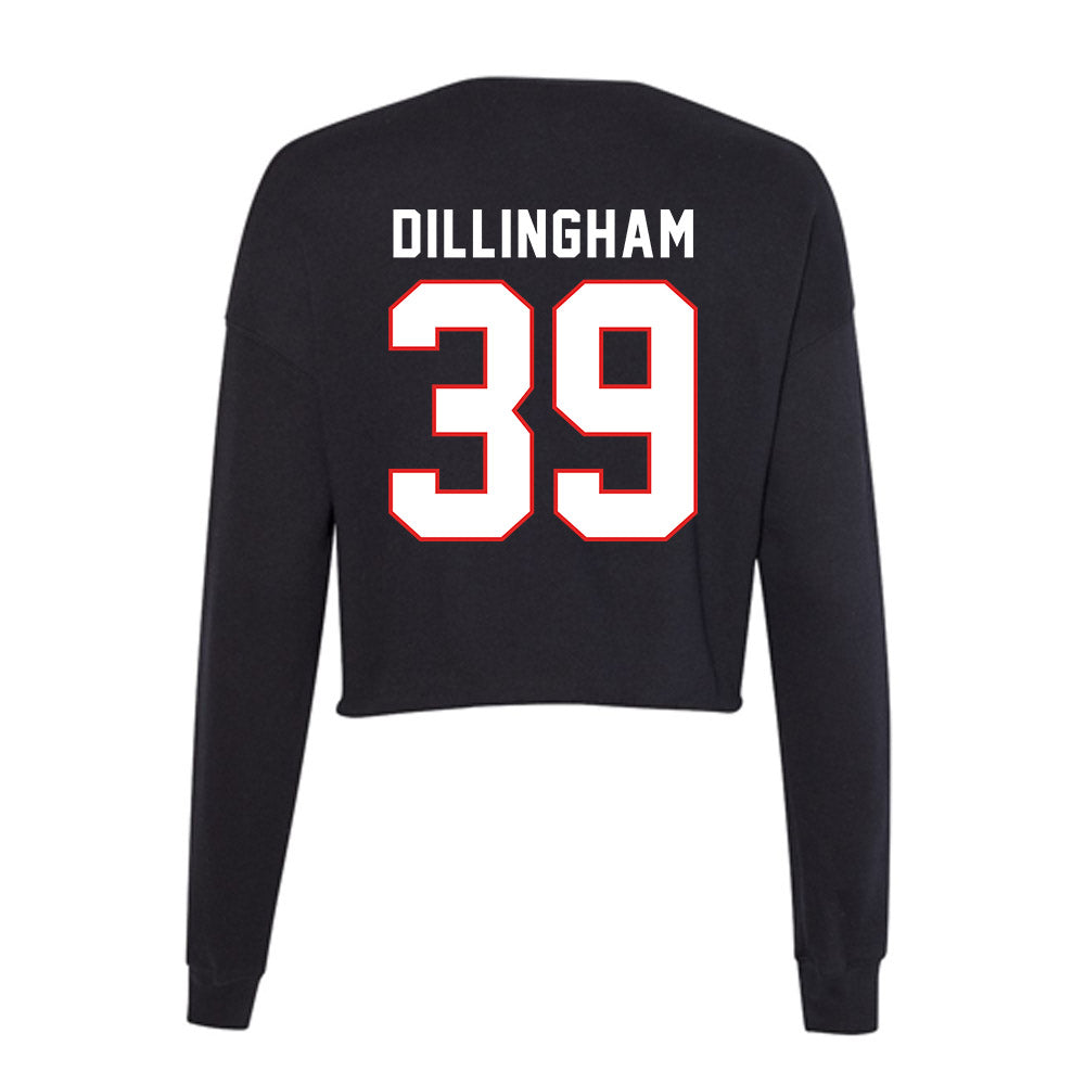 Texas Tech - NCAA Football : Luke Dillingham - Women's Cropped Crew Fleece-1