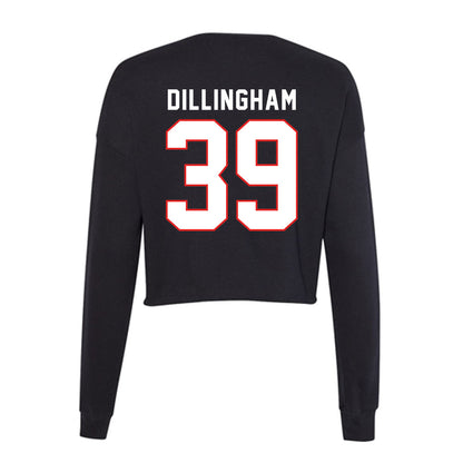 Texas Tech - NCAA Football : Luke Dillingham - Women's Cropped Crew Fleece-1