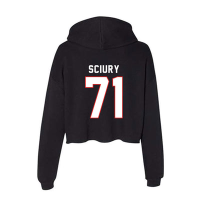 Texas Tech - NCAA Football : Vinny Sciury - Women's Crop Fleece Hoodie-1