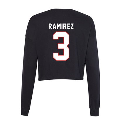 Texas Tech - NCAA Football : Bryce Ramirez - Women's Cropped Crew Fleece-1