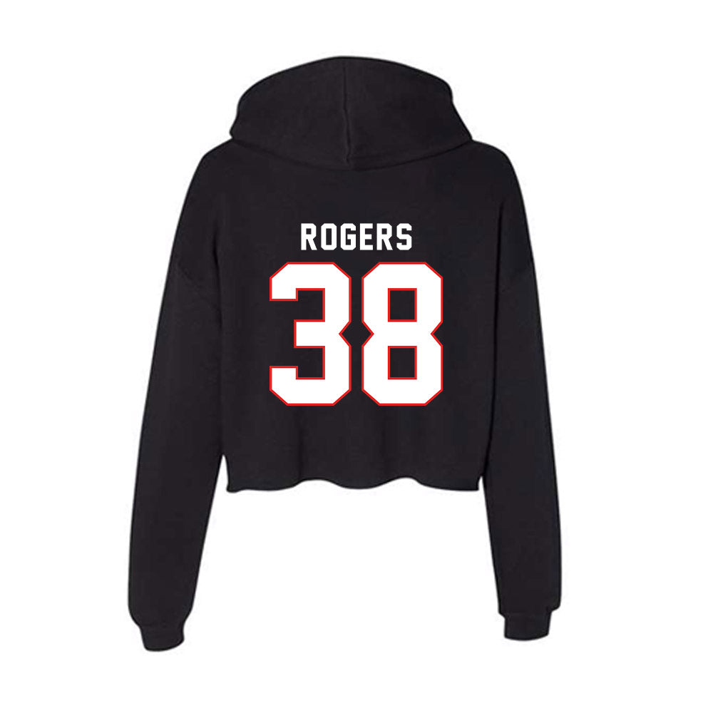 Texas Tech - NCAA Baseball : Jacob Rogers - Women's Crop Fleece Hoodie-1