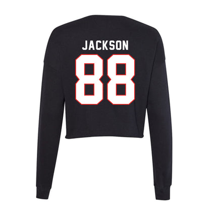 Texas Tech - NCAA Football : Trey Jackson - Women's Cropped Crew Fleece-1