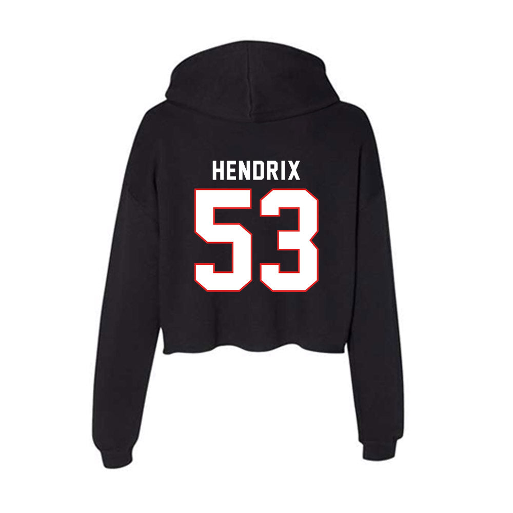 Texas Tech - NCAA Football : Holton Hendrix - Women's Crop Fleece Hoodie-1