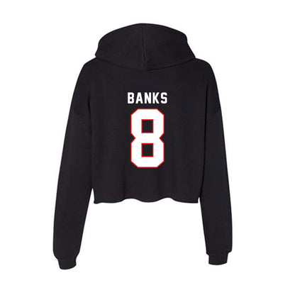 Texas Tech - NCAA Football : E'Maurion Banks - Women's Crop Fleece Hoodie-1