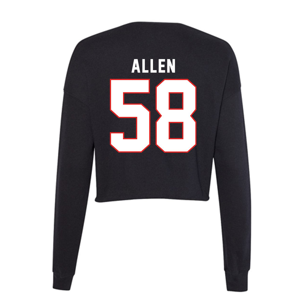 Texas Tech - NCAA Football : Tanner Allen - Women's Cropped Crew Fleece-1