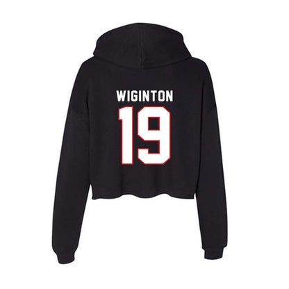 Texas Tech - NCAA Football : Haydon Wiginton - Women's Crop Fleece Hoodie-1