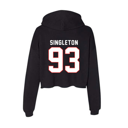 Texas Tech - NCAA Football : Dylan Singleton - Women's Crop Fleece Hoodie-1