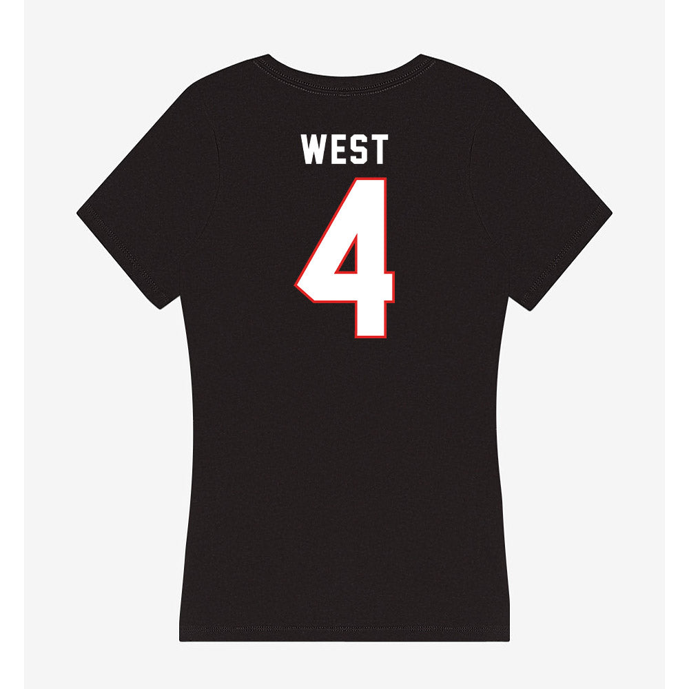 Texas Tech - NCAA Football : Tyrone West - Women's V-Neck T-Shirt-1