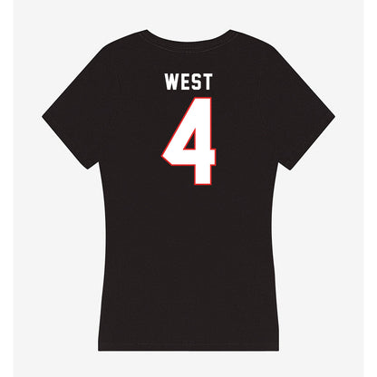 Texas Tech - NCAA Football : Tyrone West - Women's V-Neck T-Shirt-1