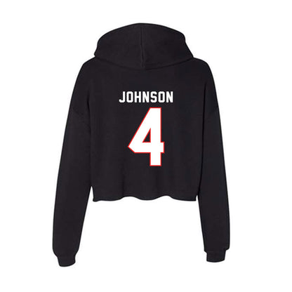 Texas Tech - NCAA Baseball : Kendyl Johnson - Women's Crop Fleece Hoodie-1