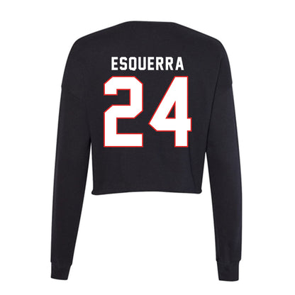 Texas Tech - NCAA Football : Malik Esquerra - Women's Cropped Crew Fleece-1