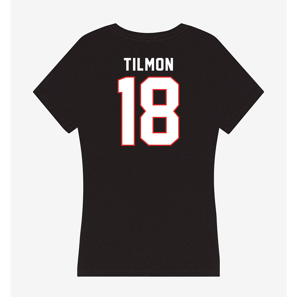 Texas Tech - NCAA Football : Terrell Tilmon - Women's V-Neck T-Shirt-1