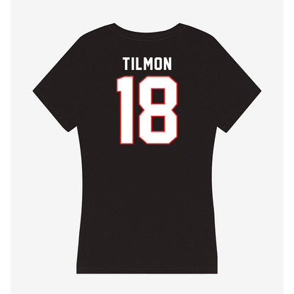 Texas Tech - NCAA Football : Terrell Tilmon - Women's V-Neck T-Shirt-1