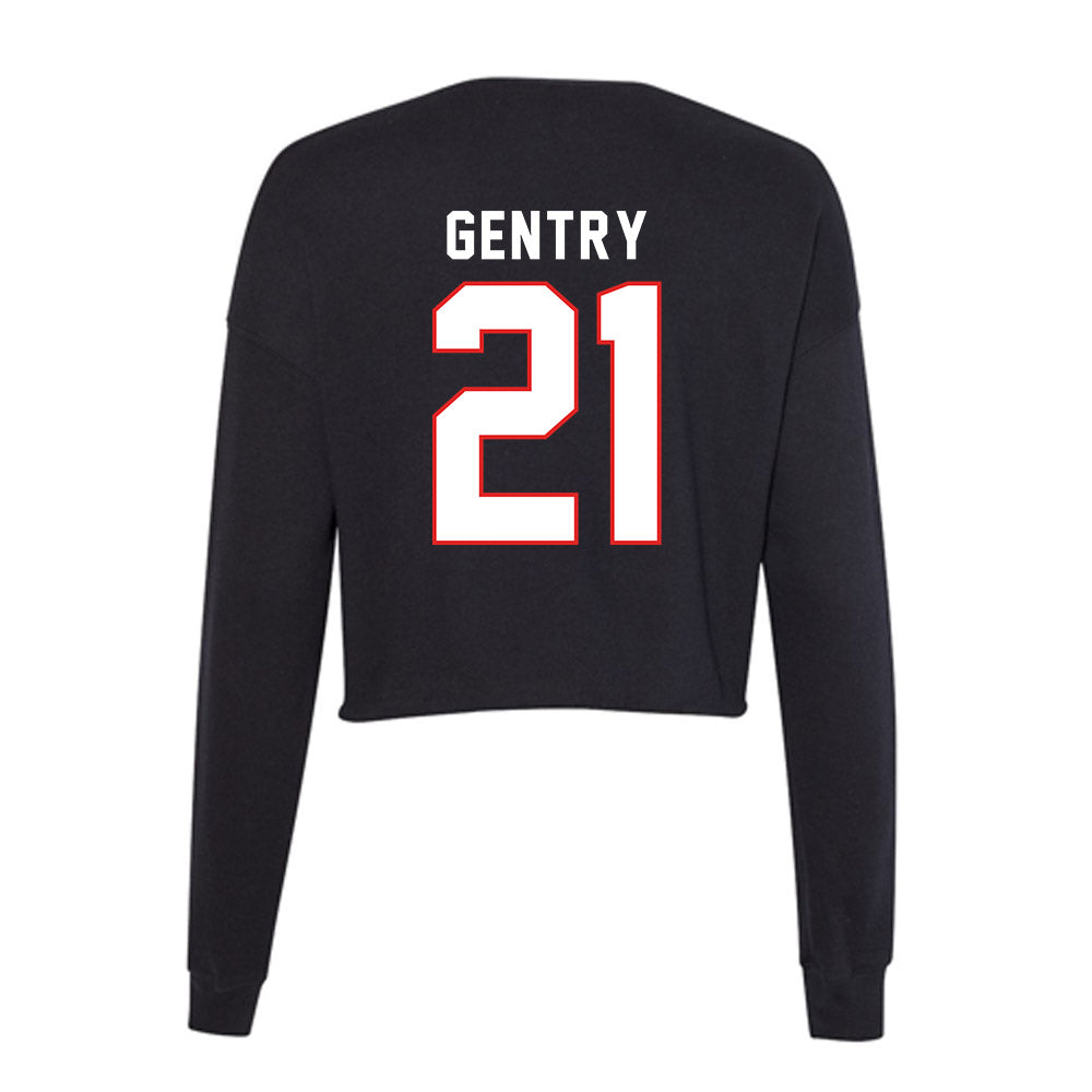 Texas Tech - NCAA Football : Tristian Gentry - Women's Cropped Crew Fleece-1