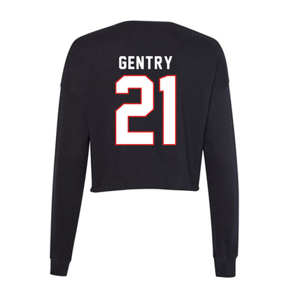 Texas Tech - NCAA Football : Tristian Gentry - Women's Cropped Crew Fleece-1