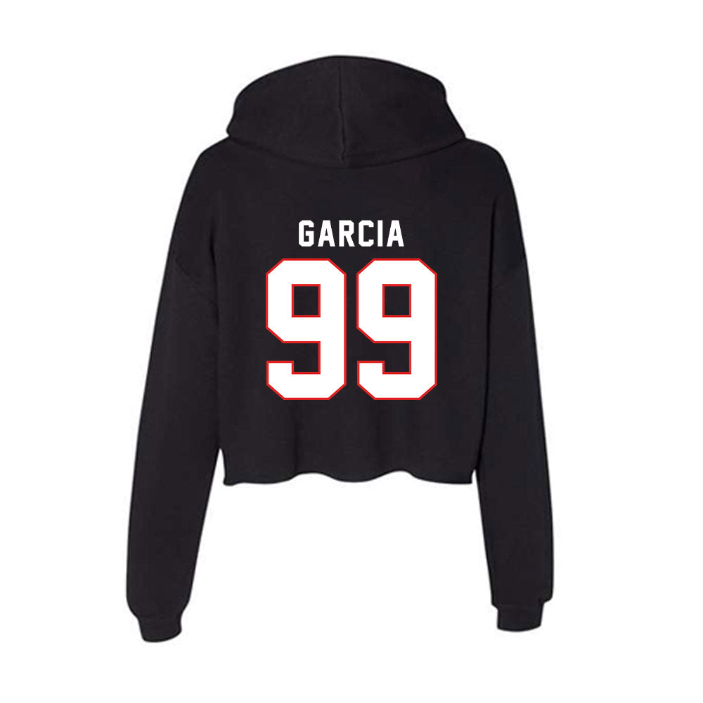 Texas Tech - NCAA Football : Gino Garcia - Women's Crop Fleece Hoodie-1