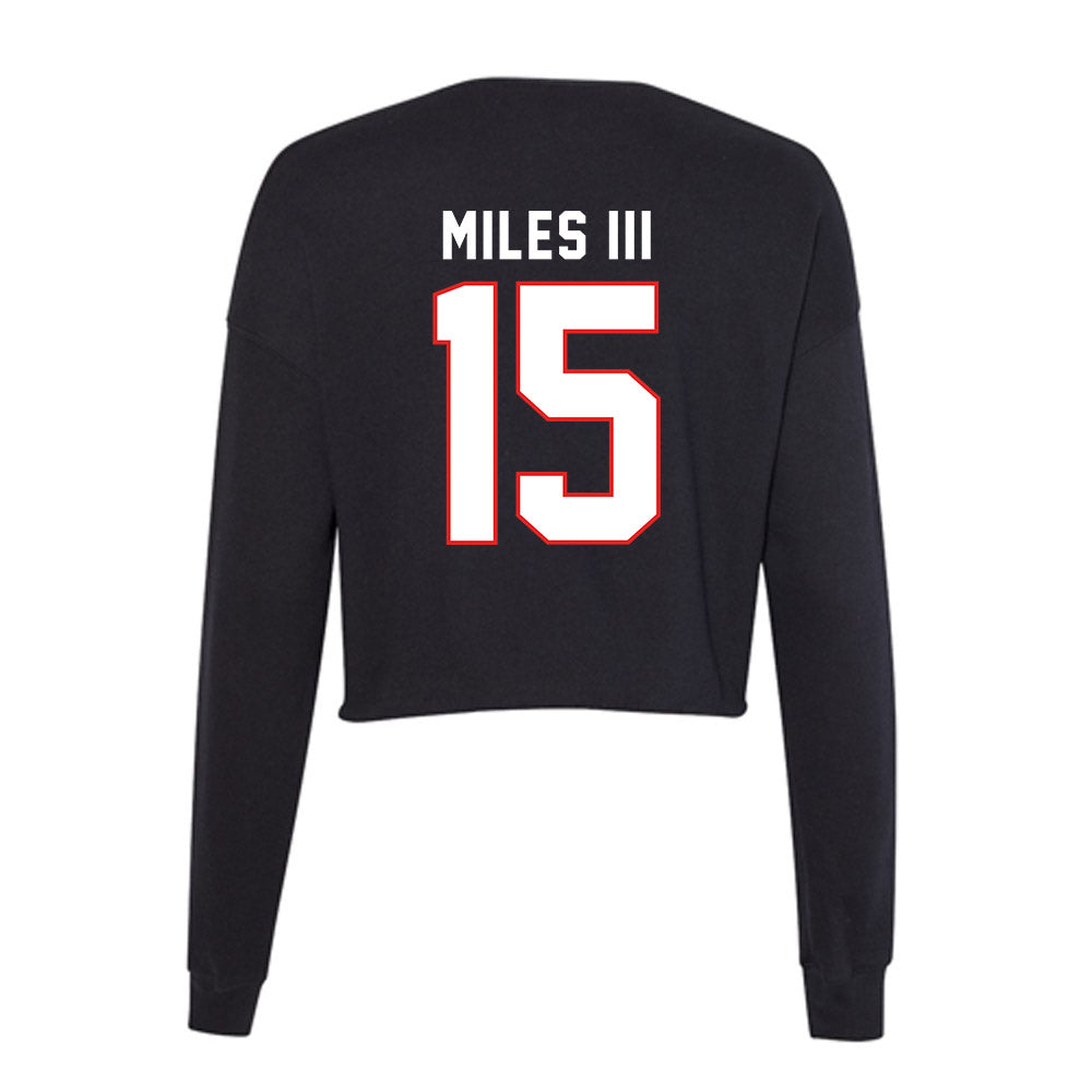 Texas Tech - NCAA Football : Oliver Miles III - Women's Cropped Crew Fleece-1