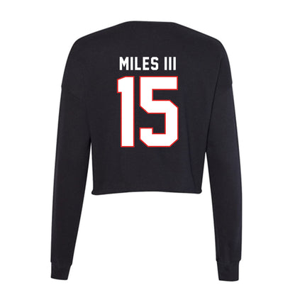 Texas Tech - NCAA Football : Oliver Miles III - Women's Cropped Crew Fleece-1