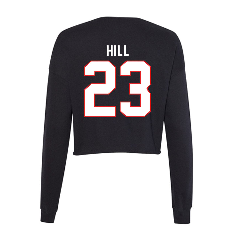 Texas Tech - NCAA Football : Adam Hill - Women's Cropped Crew Fleece-1
