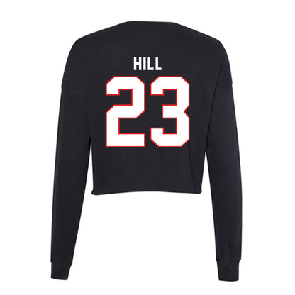 Texas Tech - NCAA Football : Adam Hill - Women's Cropped Crew Fleece-1