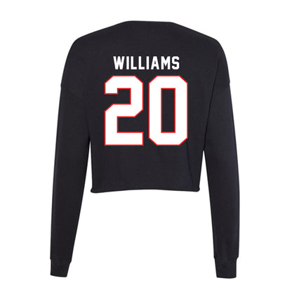 Texas Tech - NCAA Football : J'koby Williams - Women's Cropped Crew Fleece-1