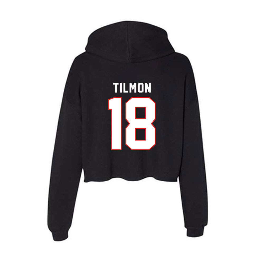 Texas Tech - NCAA Football : Terrell Tilmon - Women's Crop Fleece Hoodie-1