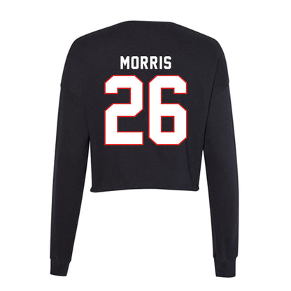 Texas Tech - NCAA Football : Sammy Morris - Women's Cropped Crew Fleece-1