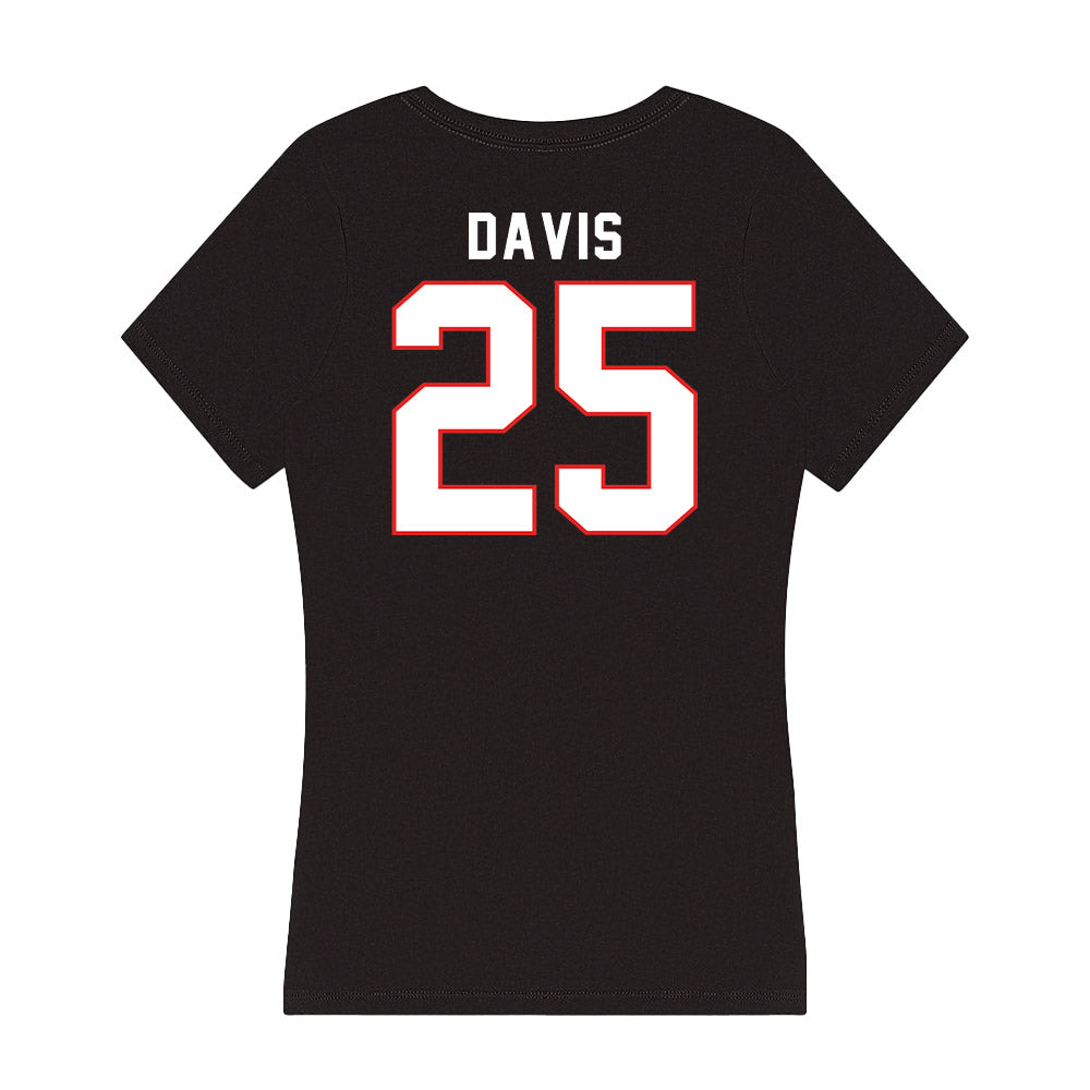 Texas Tech - NCAA Football : Jmaury Davis - Women's V-Neck T-Shirt-1