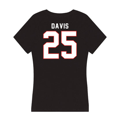 Texas Tech - NCAA Football : Jmaury Davis - Women's V-Neck T-Shirt-1